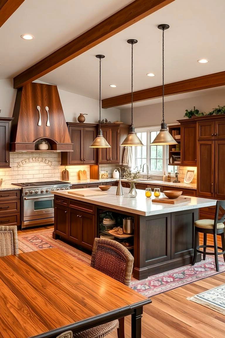 Large Family Island - 24 Farmhouse Kitchen Island Ideas