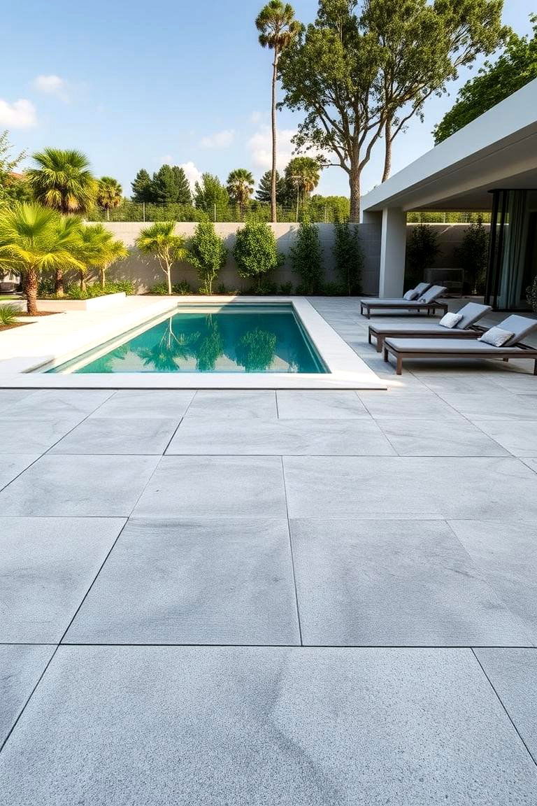 Large Format Pavers for a Seamless Feel - 24 Pavers Around Pool Ideas