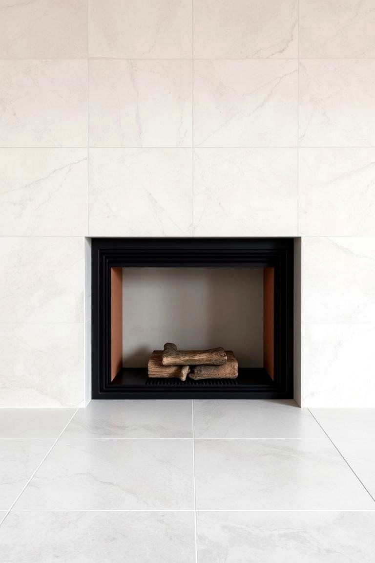 Large Format Tiles for Minimalism - 24 Fireplace Tile Ideas