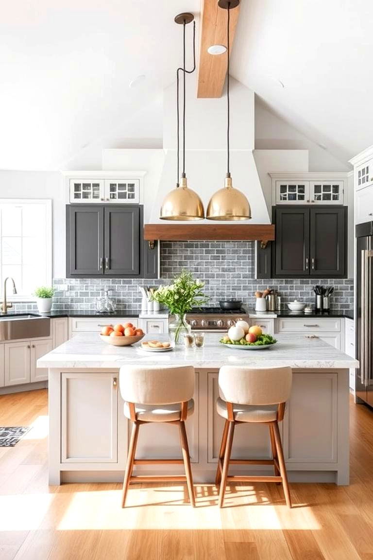 Large Island Kitchen - 24 Modern Cape Cod House Ideas