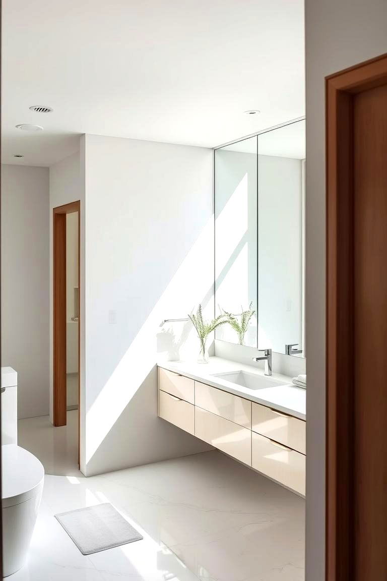 Large Mirror - 24 Zen Bathroom Ideas