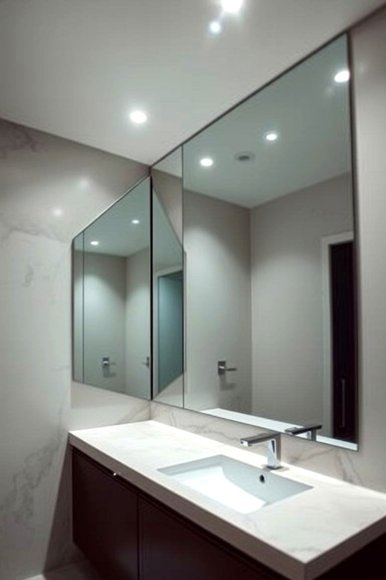 Large Mirrors for Maximum Reflection - 24 Bathroom Mirror Ideas