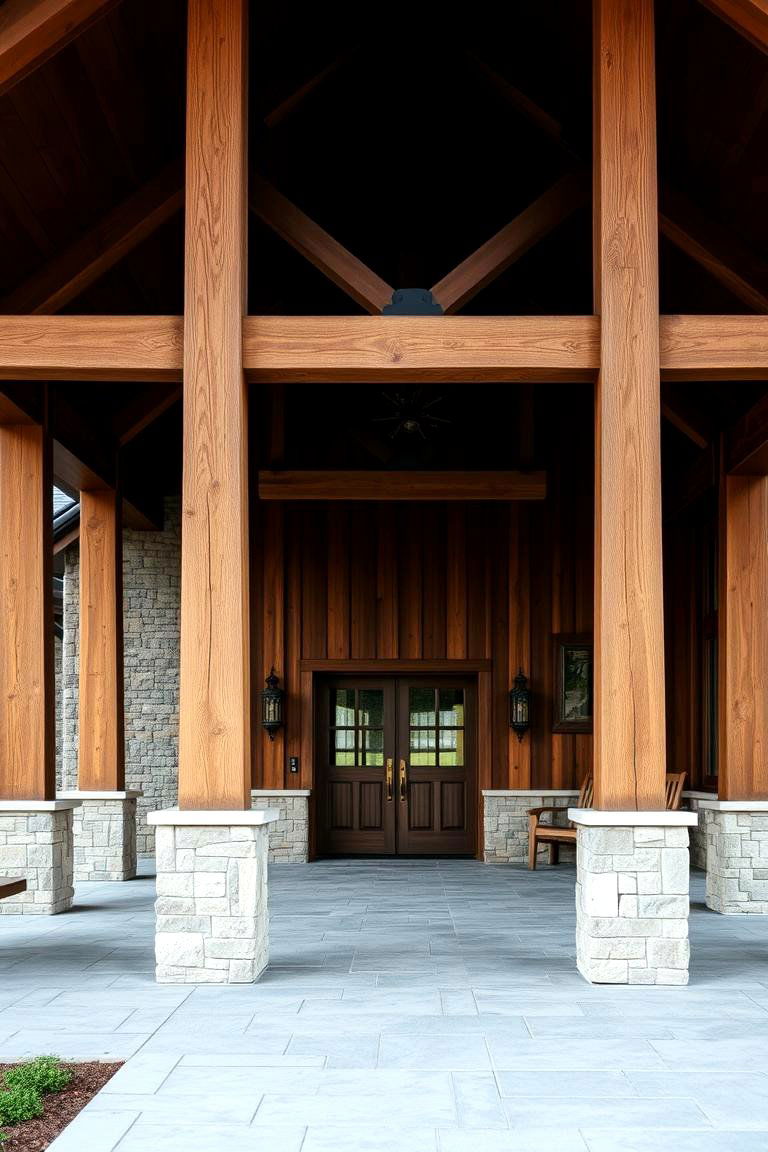 Large Porch Columns - 24 Barn House Exterior Ideas