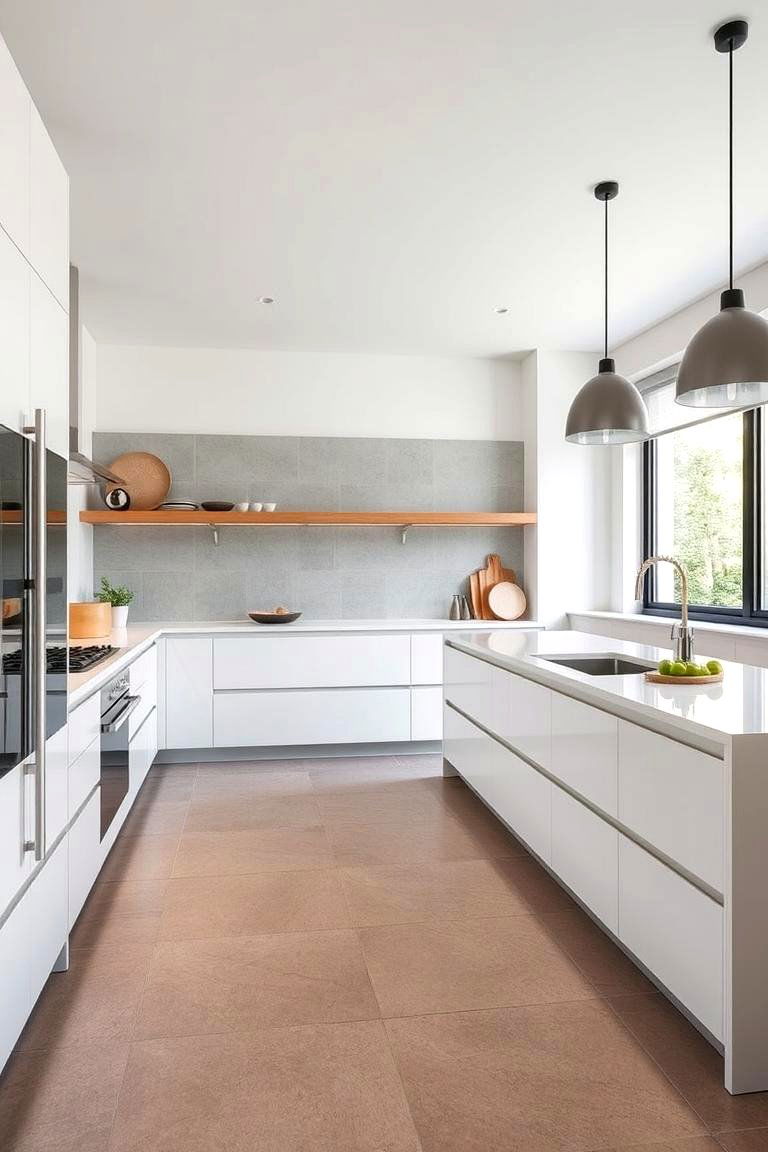 Large Scale Tiles - 24 Modern Kitchen Backsplash Ideas