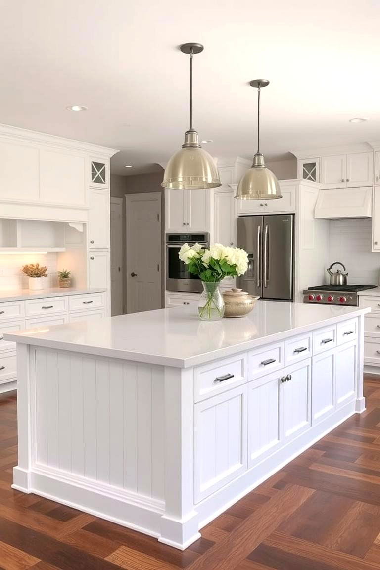 Large Shiplap Island for Ample Workspace - 24 Shiplap Kitchen Island Ideas