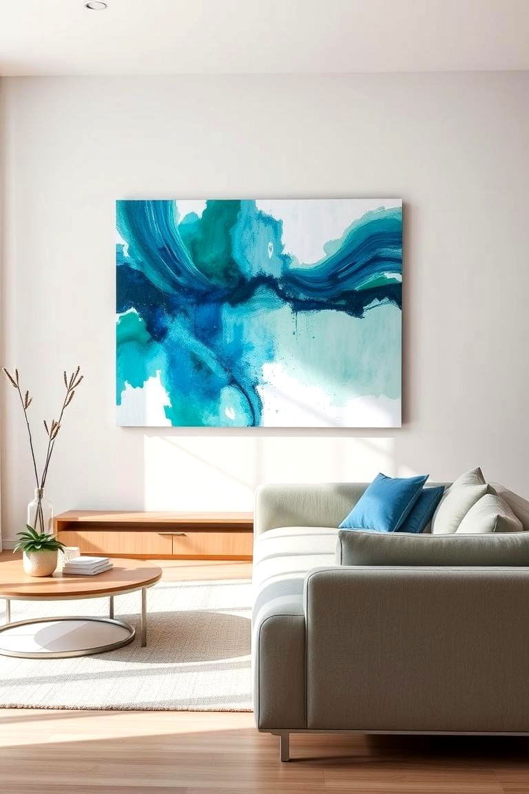 Large Statement Art Piece - 24 living room wall decor ideas
