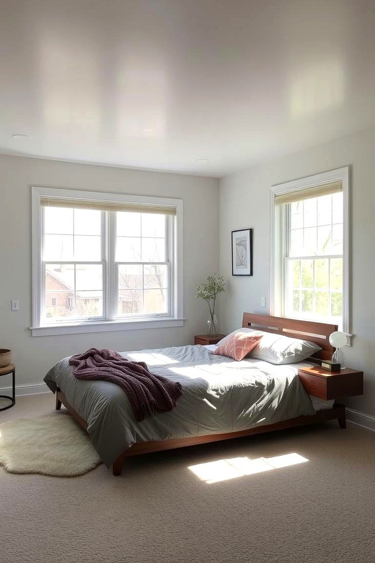 Large Windows for Natural Light Basement Bedroom - 24 Basement Bedroom Ideas