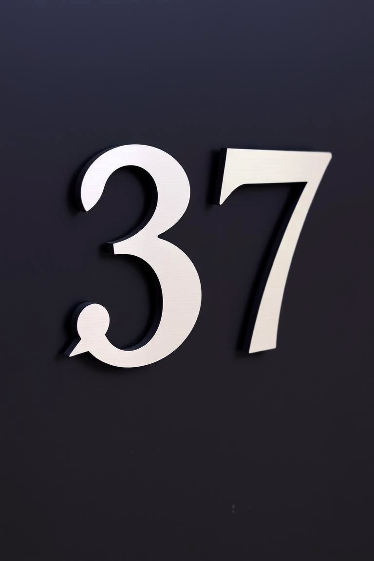 Laser Cut Metal Numbers - 24 House Number Ideas