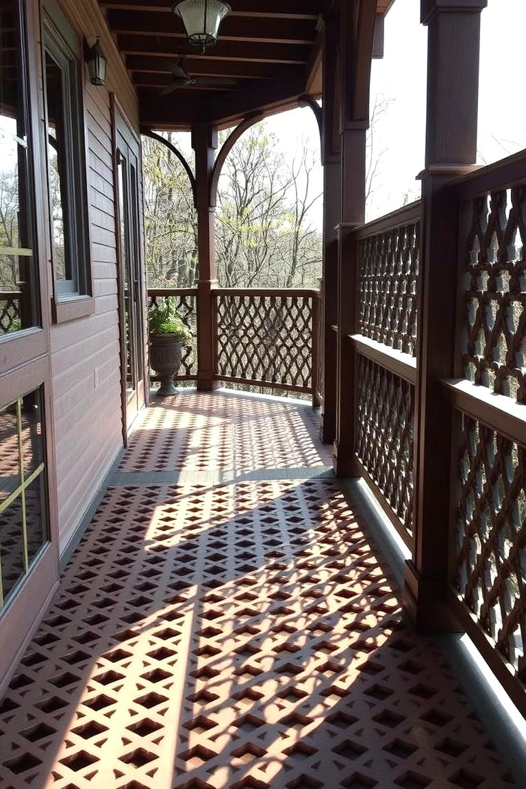 Lattice Decking Intricate Designs - 24 Deck Flooring Ideas