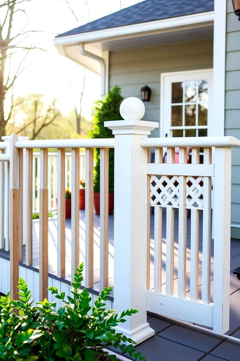 Lattice Panel Inserts - 24 Wood Deck Railing Ideas