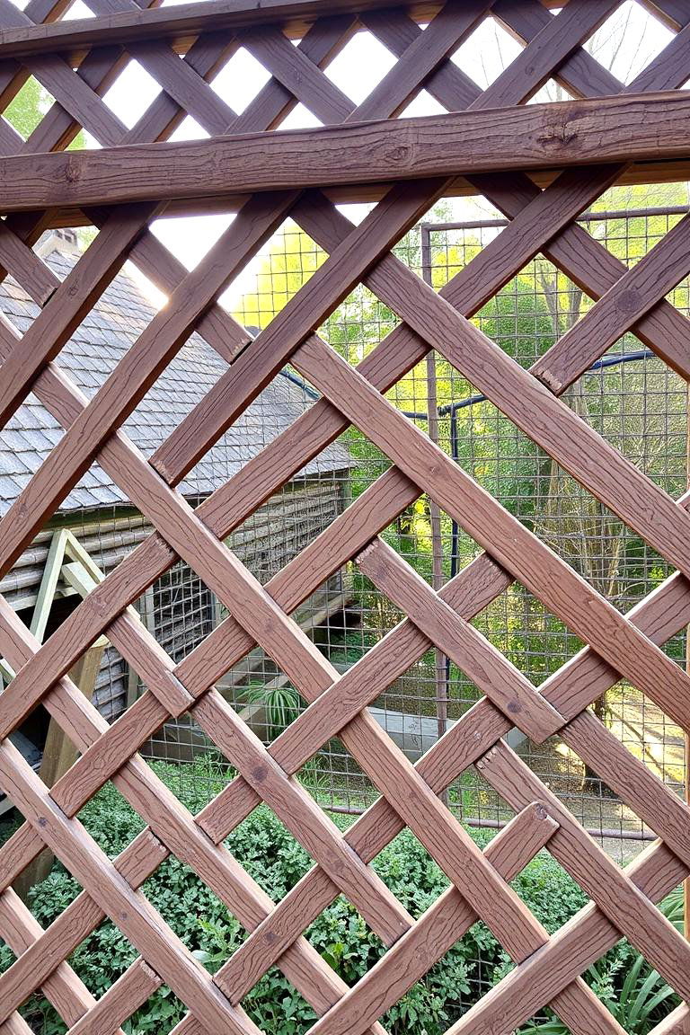 Lattice Patterned Fence - 24 Corner Fence Ideas