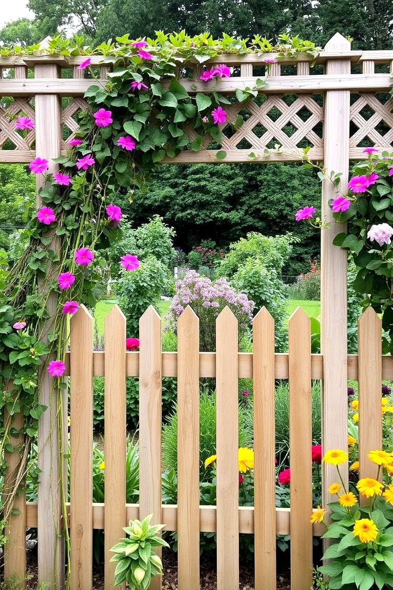 Lattice Top Split Rail Fence - 24 Split Rail Fence Ideas
