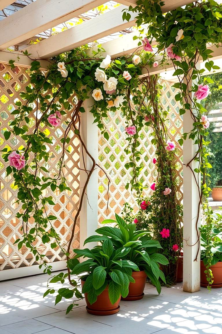 Lattice and Greenery - 24 Patio Enclosure Ideas