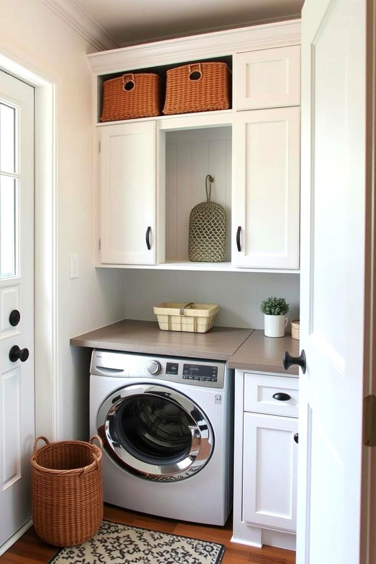 Laundry Area in the Mudroom - 24 Farmhouse Mudroom Ideas