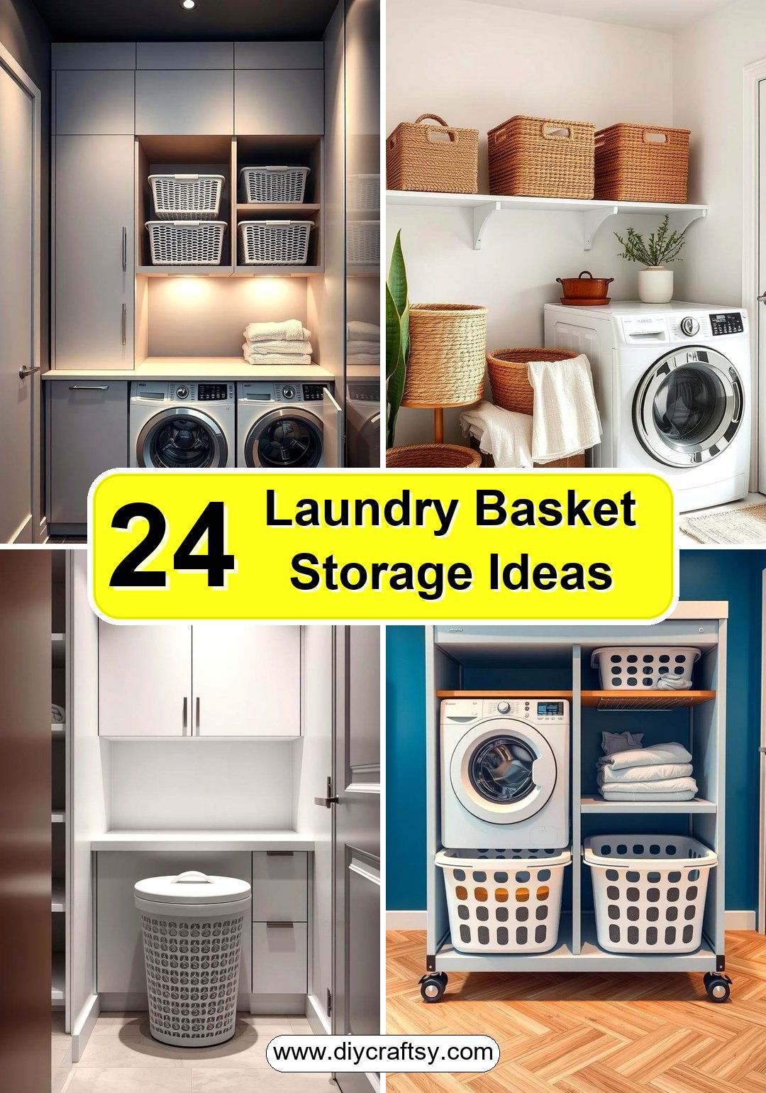 Laundry Basket Storage Ideas