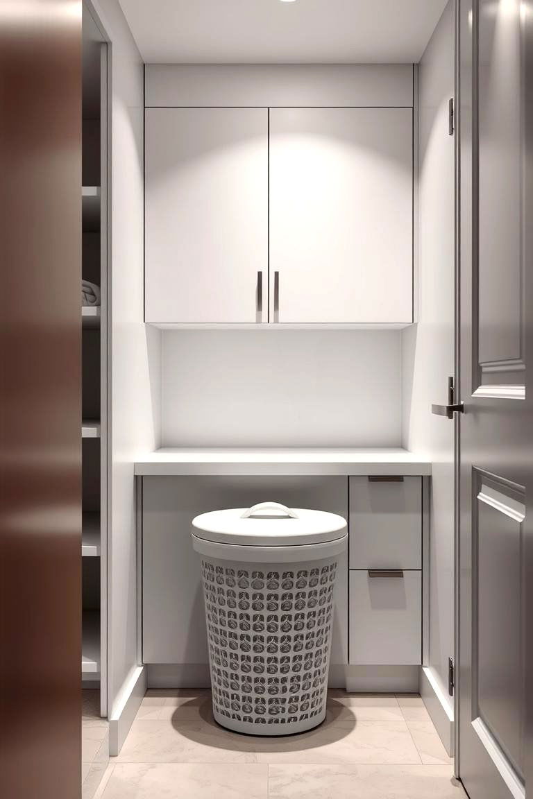 Laundry Basket with Lid for Discreet Storage - 24 Laundry Basket Storage Ideas