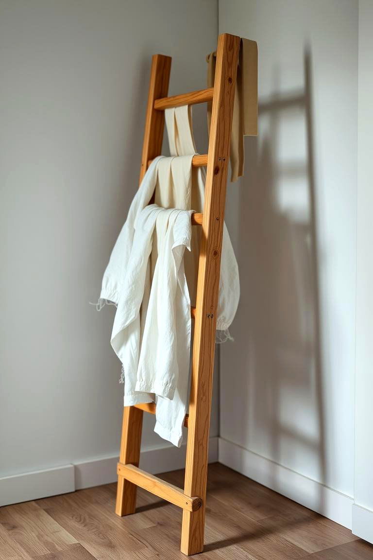 Laundry Room Drying Ladder - 24 Ladder Storage Ideas