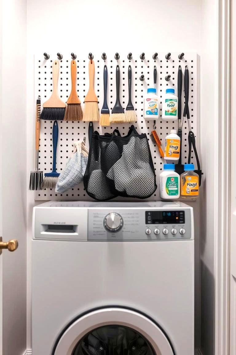 Laundry Room Organization - 24 Pegboard Ideas