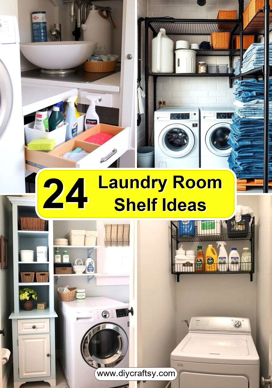 Laundry Room Shelf Ideas