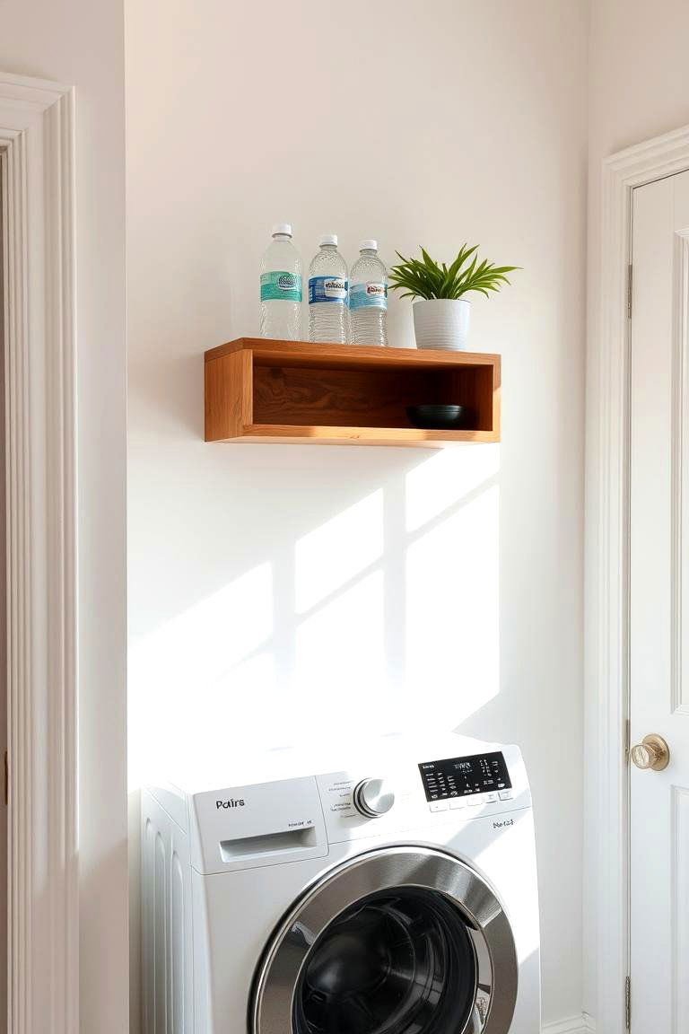 Laundry Room Shelf for Convenience - 24 Water Bottle Storage Ideas