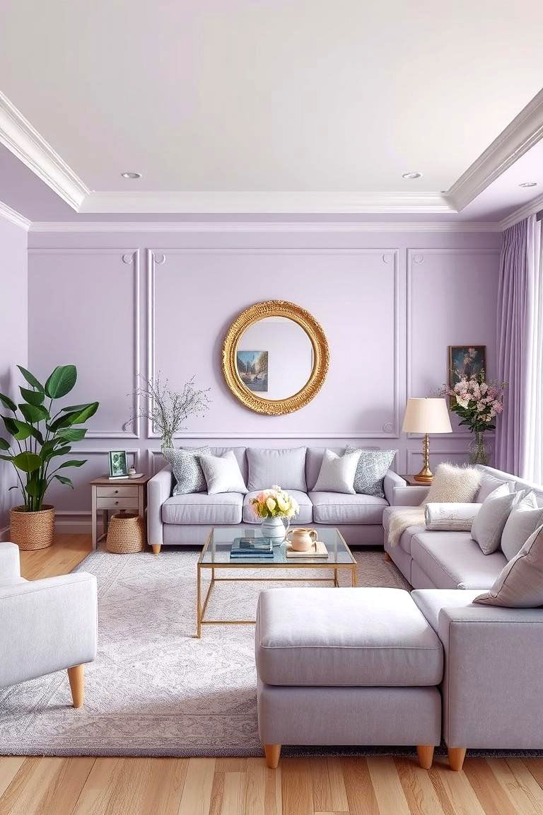 Lavender Dream - 24 Pastel Living Room Ideas