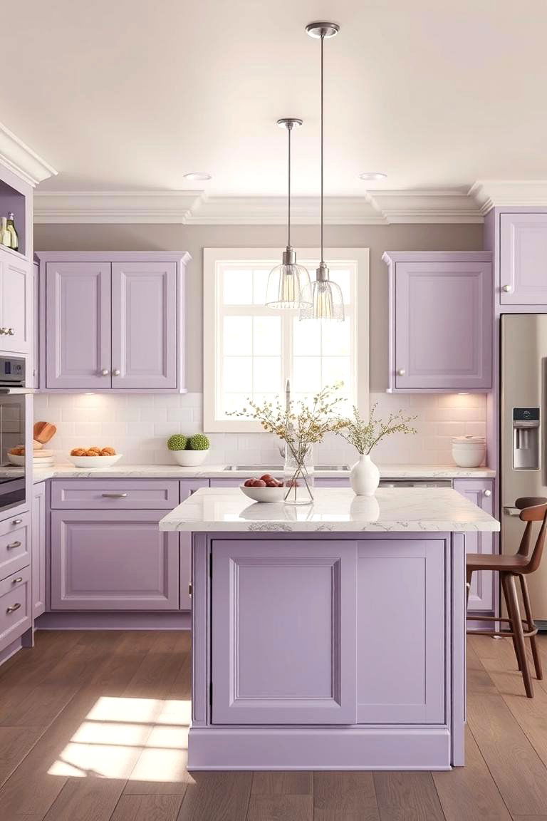 Lavender Dream - 24 Kitchen Island Color Ideas