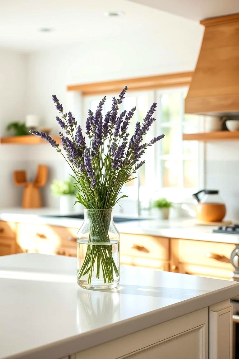 Lavender Floral Arrangements - 24 Purple Kitchen Ideas