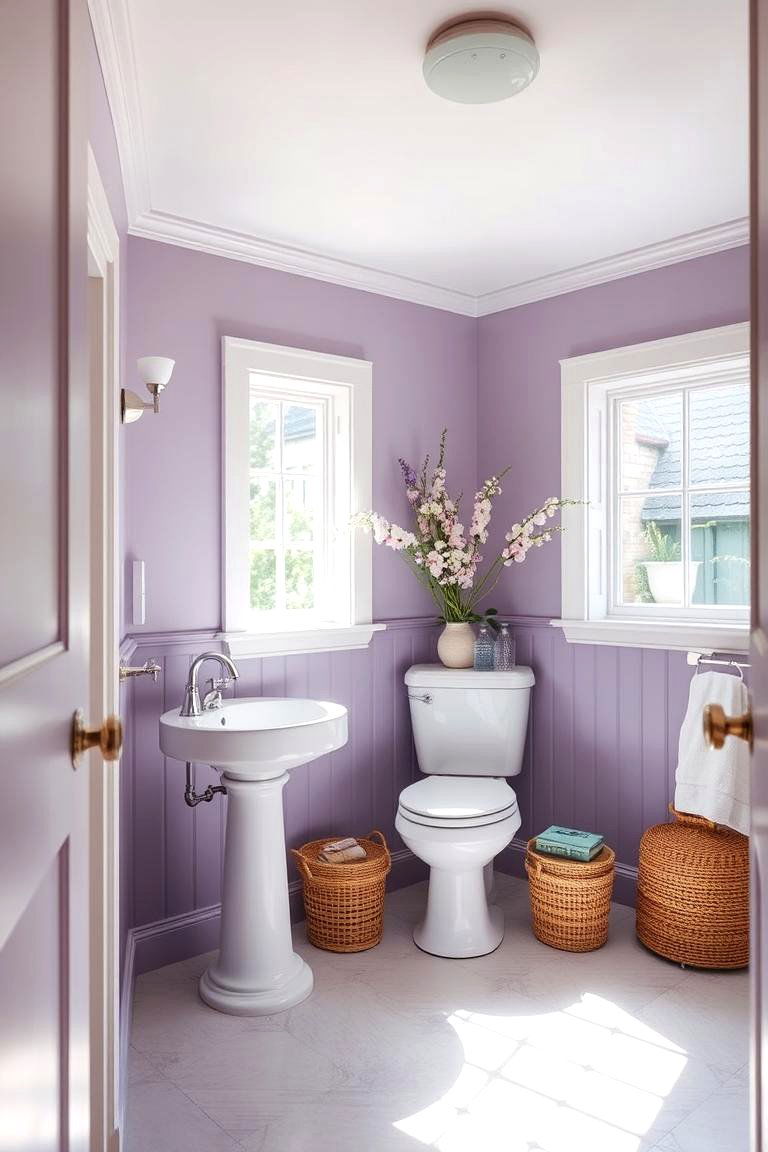 Lavender Hues for Serene Escape - 24 Purple Bathroom Ideas