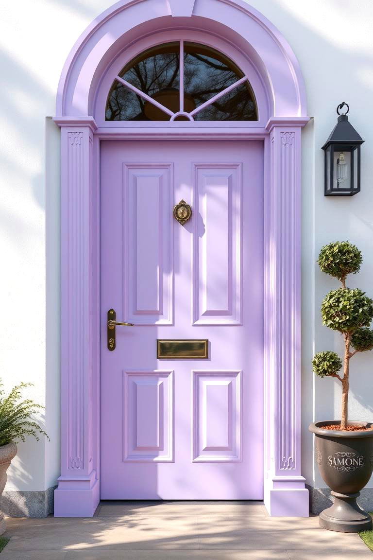 Lavender Painted Door Elegance - 24 Lavender Front Door Ideas