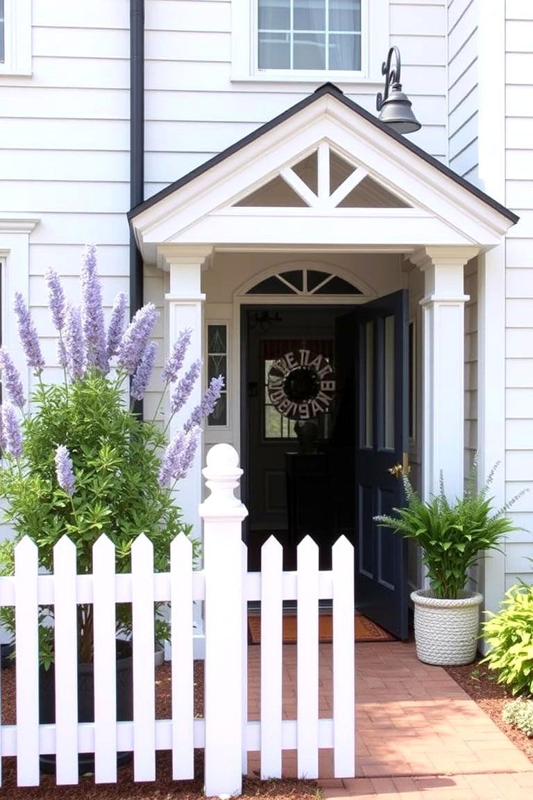 Lavender Picket Fence Complement - 24 Lavender Front Door Ideas