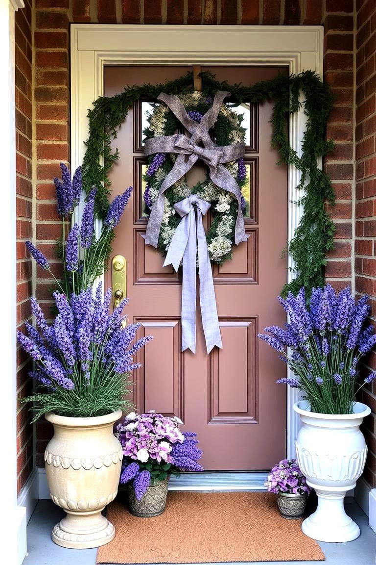 Lavender Themed Seasonal Decor - 24 Lavender Front Door Ideas