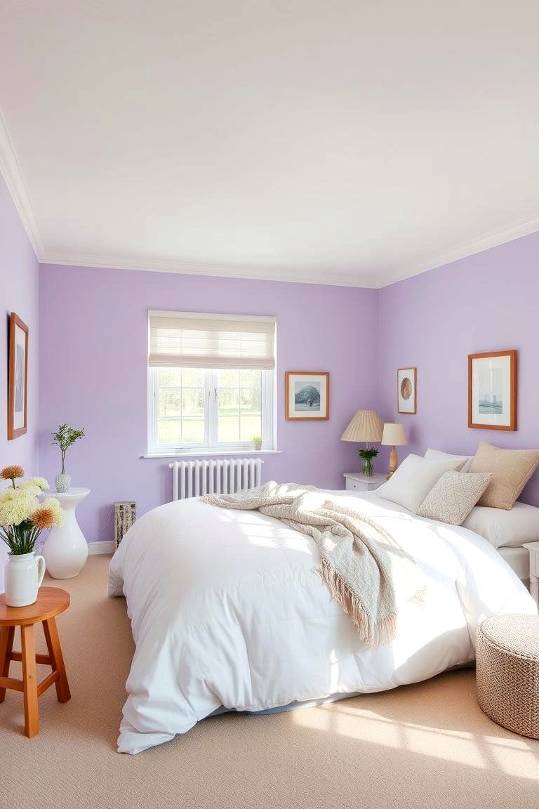 Lavender and Light Beige - 24 Floor and Wall Color Ideas