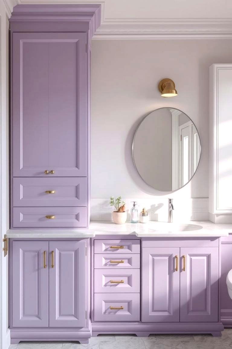 Lavender - 24 Bathroom Cabinet Color Ideas
