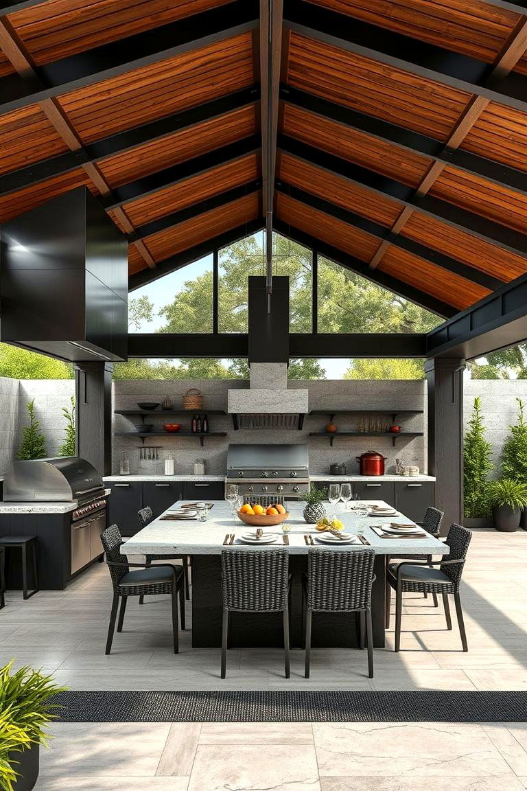 Lavish Contemporary Culinary Retreat - 24 Luxury Outdoor Kitchen Ideas
