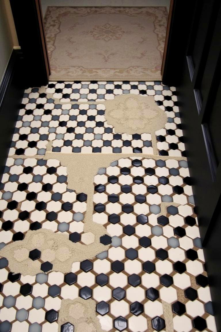 Lay Down Elegant Hexagon Floor Tiles - 24 Vintage Bathroom Ideas