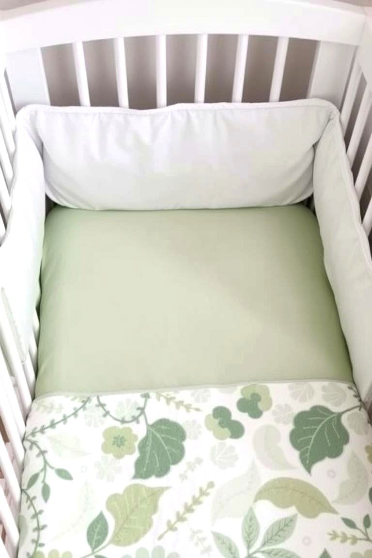 Layer Comfort with Sage Green Crib Bedding - 24 Sage Green Nursery Ideas