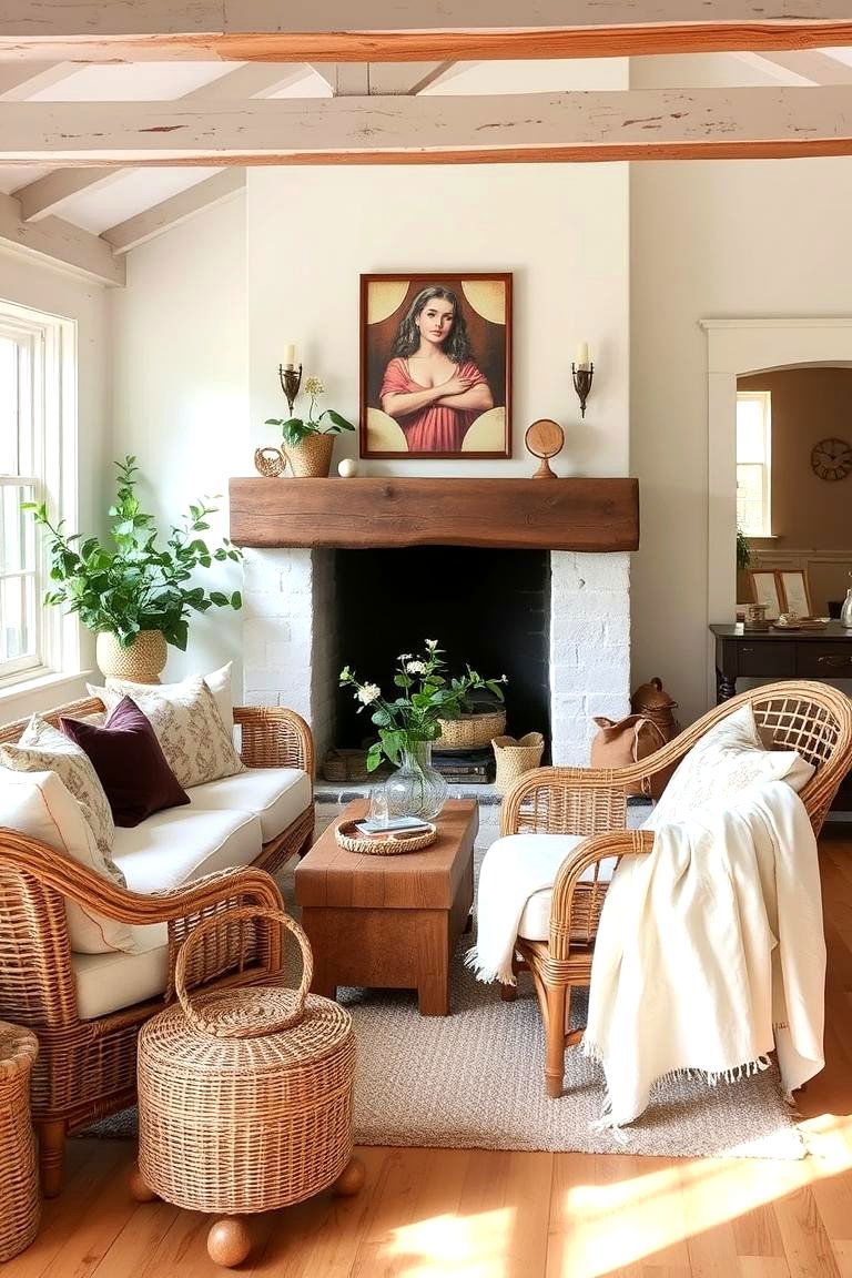 Layer Textures for Cozy Comfort - 24 Cottage Living Room Ideas