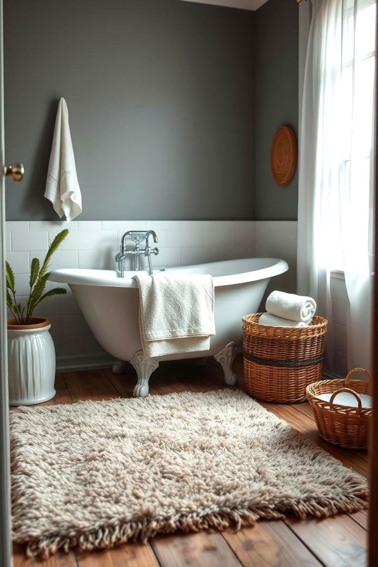 Layer Textures for a Cozy Feel - 24 Bathroom Staging Ideas