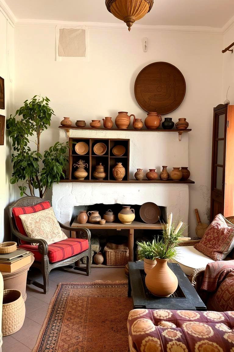 Layer with Natural Fabrics - 24 Small Rustic Living Room Ideas