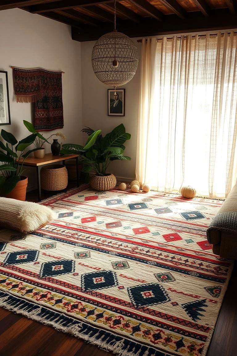 Layered Boho Looks - 24 Boho Rug Ideas
