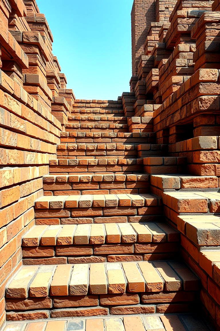 Layered Brick Steps for Depth and Texture - 24 Brick Front Steps Design Ideas