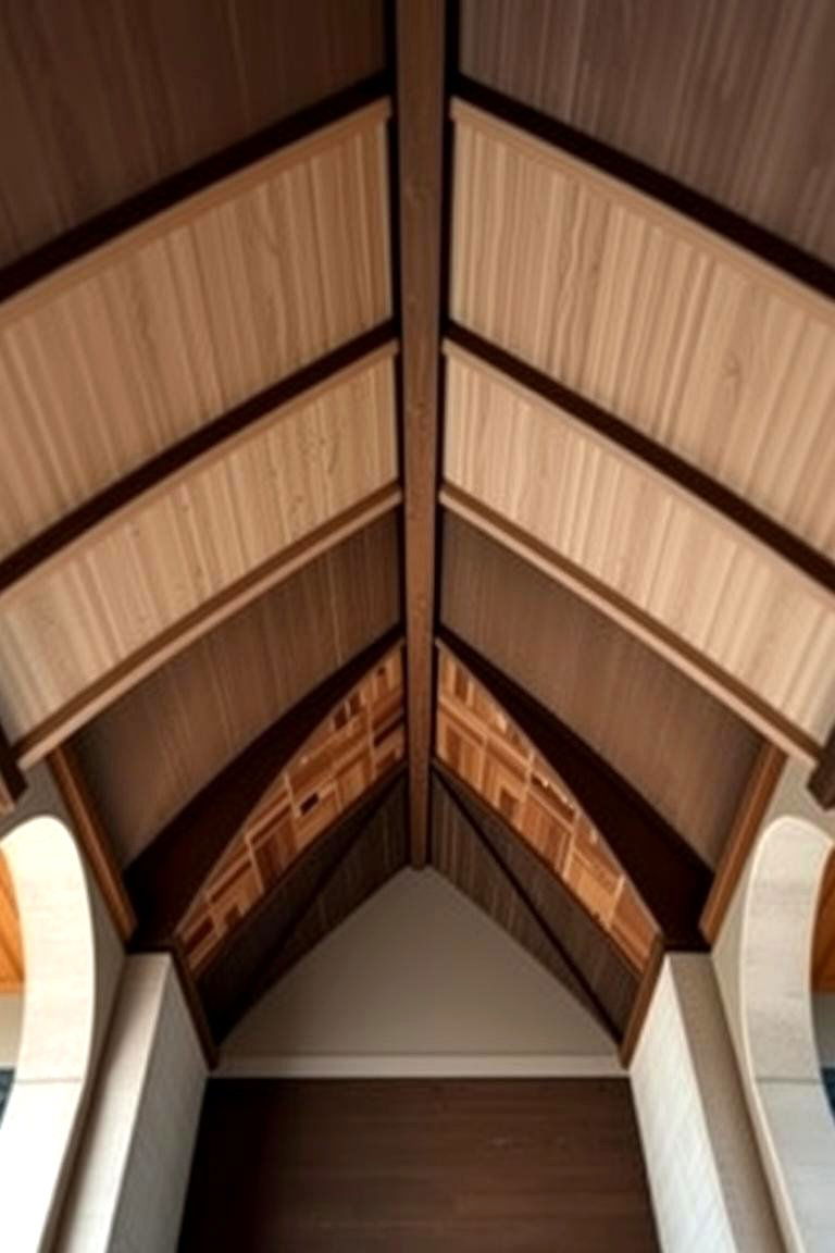 Layered Design with Contrasts - 24 Vaulted Ceiling Ideas