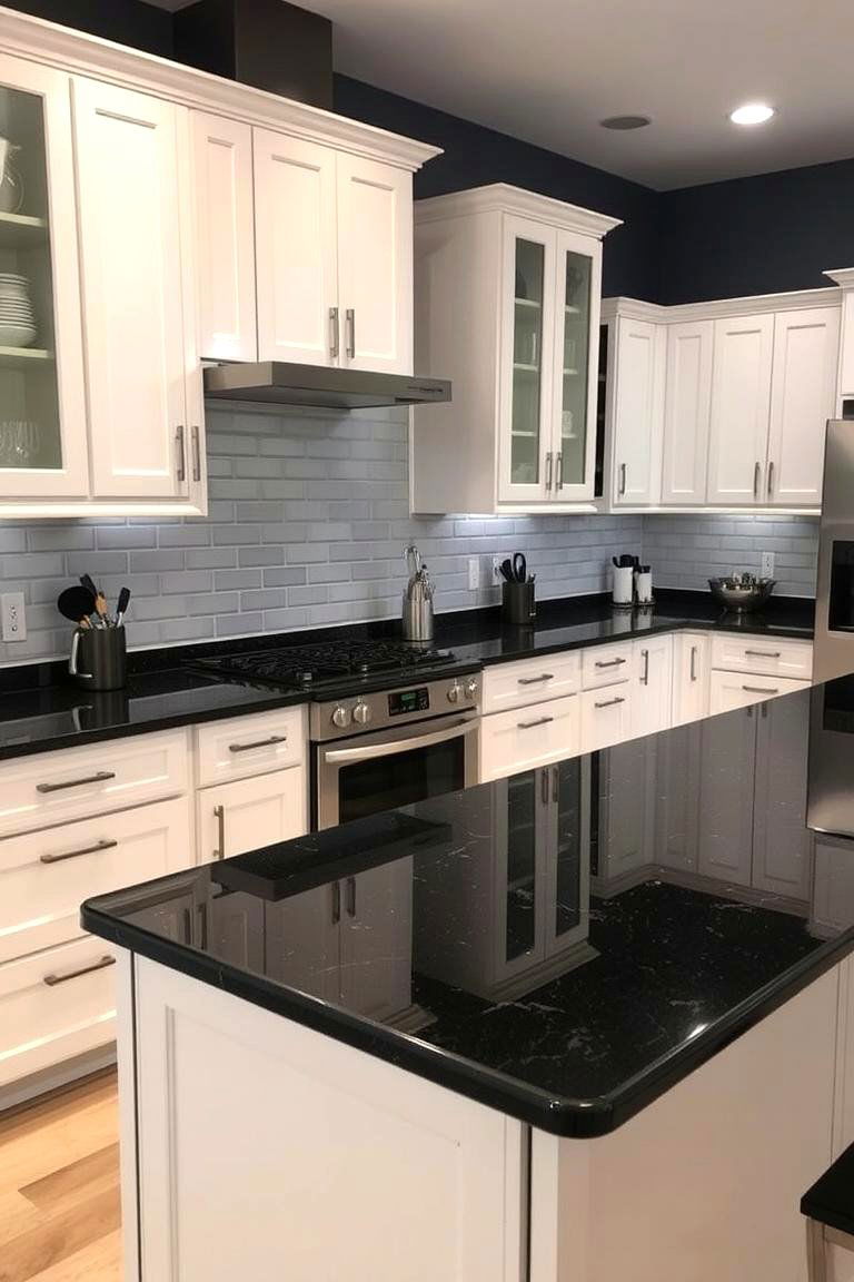 Layered Granite Countertop Look - 24 Granite Kitchen Countertop Ideas