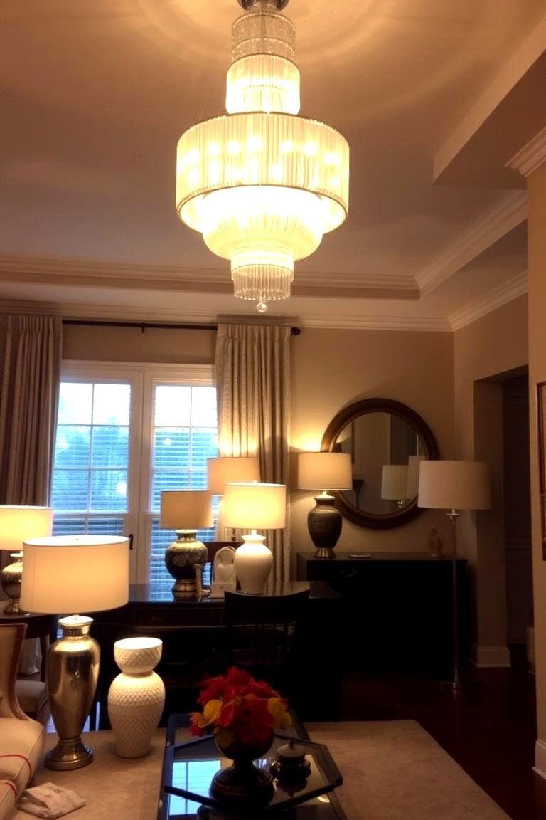 Layered Lighting - 24 Eclectic Living Room Ideas