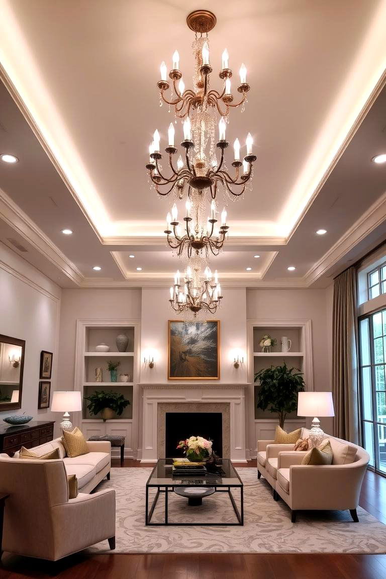 Layered Lighting - 24 Formal Living Room Ideas