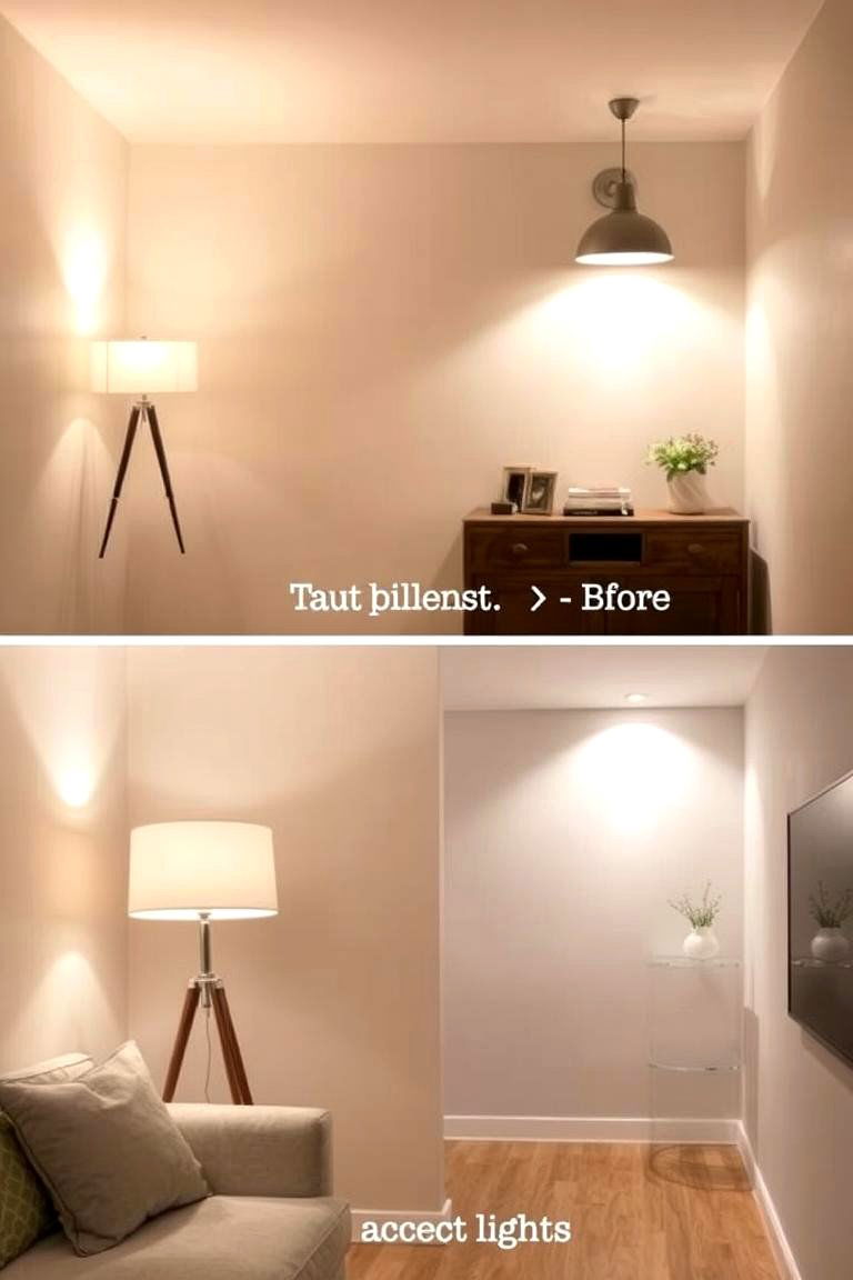 Layered Lighting - 24 Small Bedroom Lighting Ideas