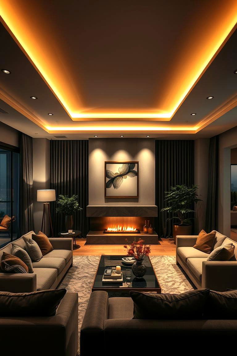 Layered Lighting Ambience - 24 Joanna Gaines Living Room Ideas