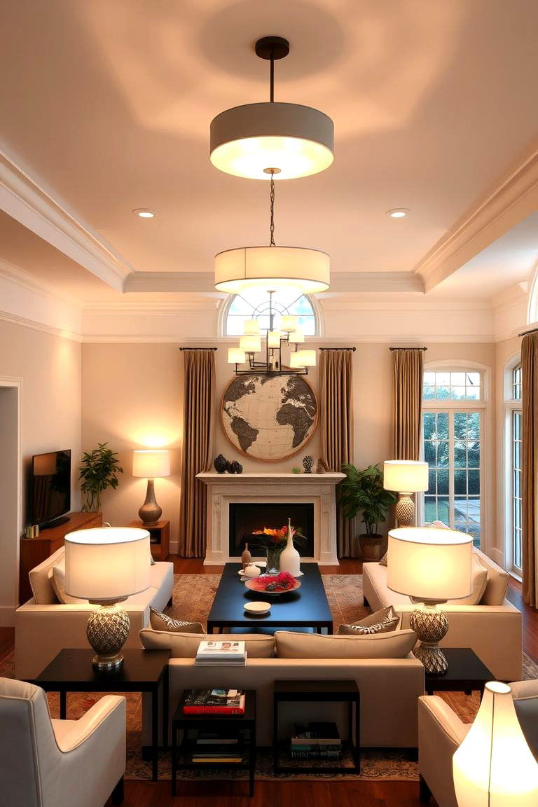 Layered Lighting Design - 24 Pottery Barn Living Room Ideas