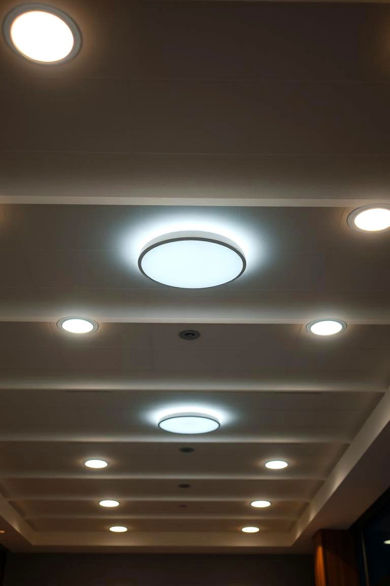 Layered Lighting Effects - 24 Drop Ceiling Lighting Ideas