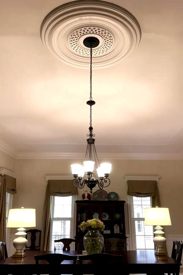 Layered Lighting Fixtures - 24 Colonial Dining Room Ideas